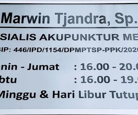 Akupunktur dr. Marwin Tjandra, Sp.Ak Dokter Spesialis Akupunktur Medik